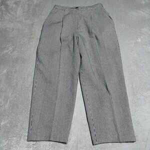 Vintage Joan Leslie Pants Womens 14 P Petite Wool Blend‎ Micro Houndstooth